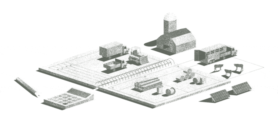 Illustration of a log book opened with a calculator and pencil