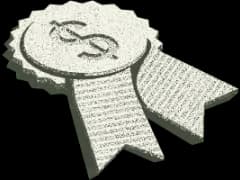 Illustration of a funding award with a dollar sign