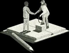 A stylized contacts illustration