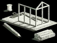 Illustration of a clipboard and construction project